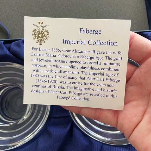 FABREGE Imperial Collection Luxe Oblong Glass Crystal Votives in Display Box - Picture 6 of 13